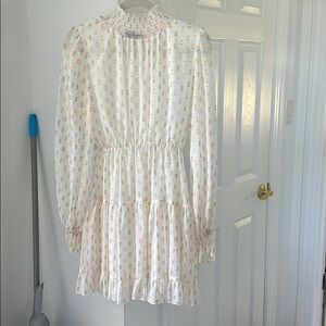 Short white and gold dress